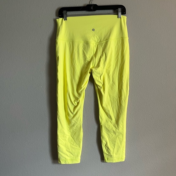 Lululemon Align High-Rise Crop 23" in Electric Lemon size 12 - Picture 1 of 5